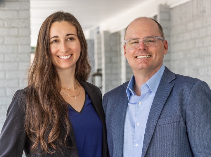 smiling Dr. Erin Leppek  &  Dr. Shawn Van de Vyver